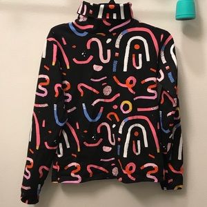 80’s print Nooworks stretch turtleneck!